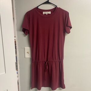 Casual Burgundy Dress